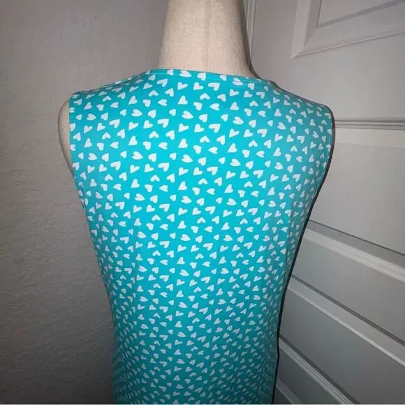 Lulu-B Heart Print Sleeveless Tunic Swing A-Line Dress - Picture 4 of 11